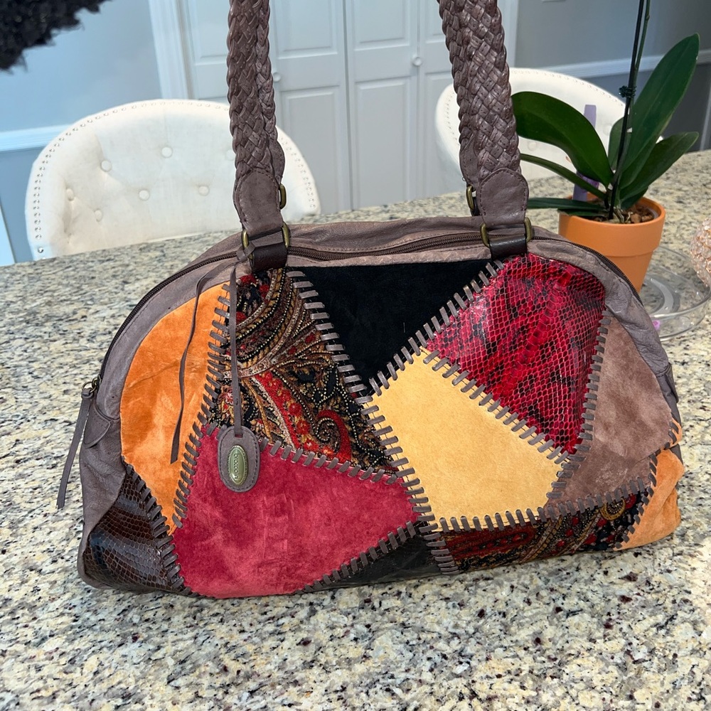 Gorgeous Vintage Braccialini Patchwork Purse